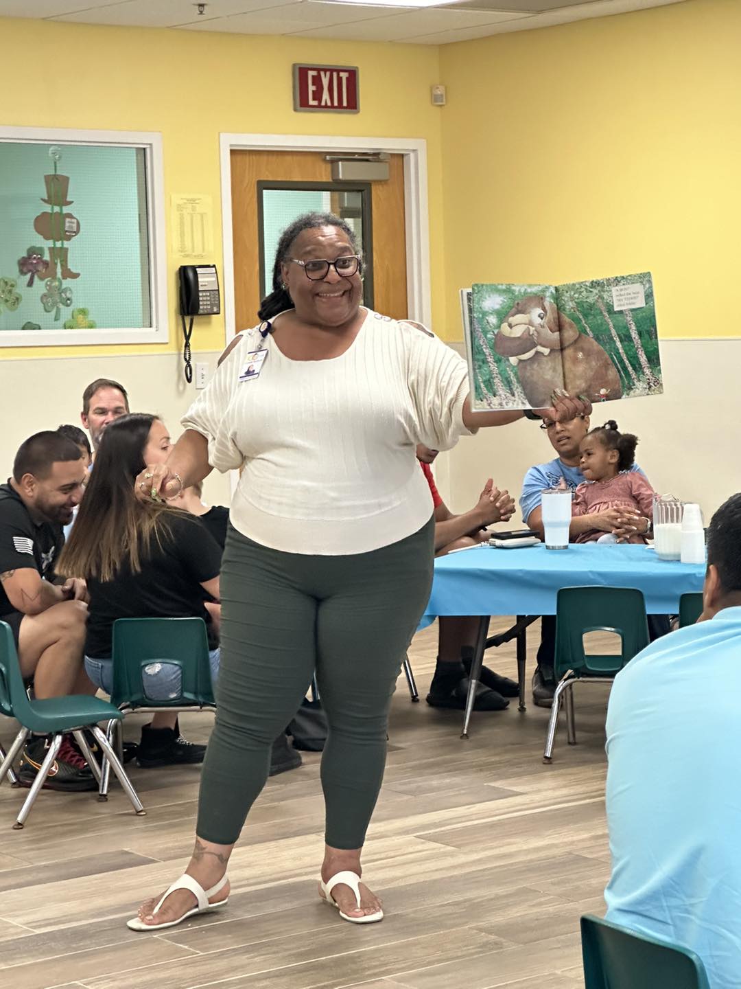 Story time at the Monarch Children's Academy book fair